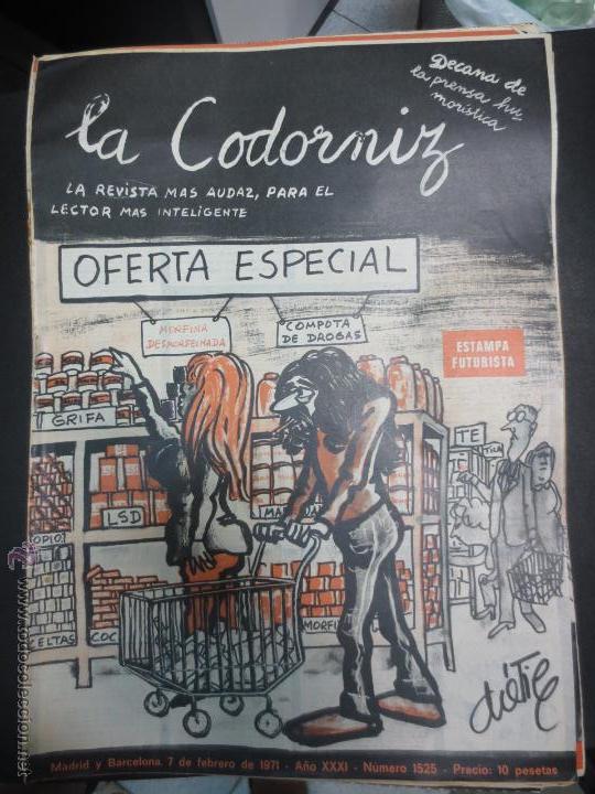 Coleccionismo de Revistas y Peri&oacute;dicos: REVISTA LA CODORNIZ N&ordm; 1525 7 DE FEBRERO 1971
