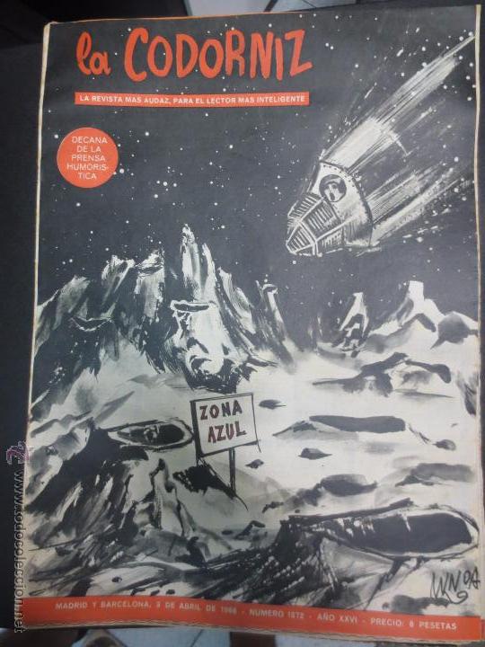 Coleccionismo de Revistas y Peri&oacute;dicos: REVISTA LA CODORNIZ   N&ordm; 1272 3 DE ABRIL1966 A&Ntilde;O 26