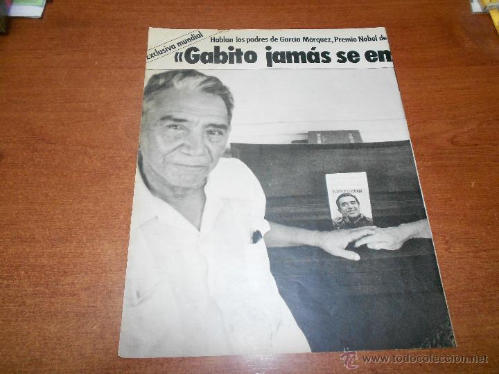Coleccionismo de revistas y peri&oacute;dicos: RECORTE DE PRENSA 1982: HABLAN LOS PADRES E GABRIEL GARCIA MARQUEZ