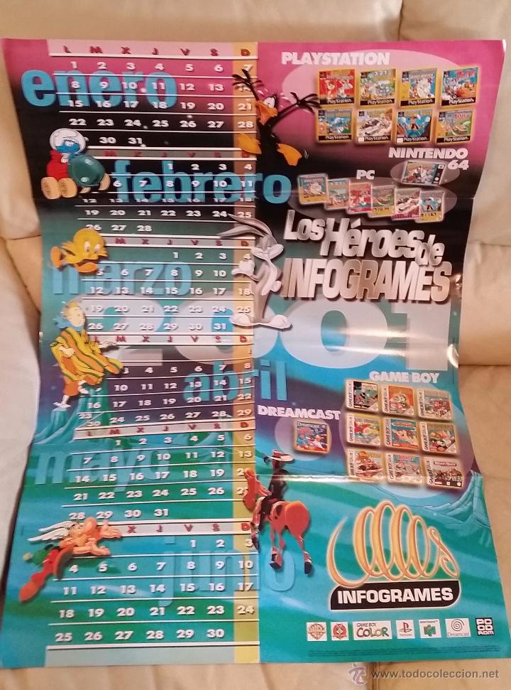 Coleccionismo de Revistas y Peri&oacute;dicos: POSTER CALENDARIO - LOS HEROES DE INFOGRAMES - HOBBY CONSOLAS SUPERJUEGOS 16BITS