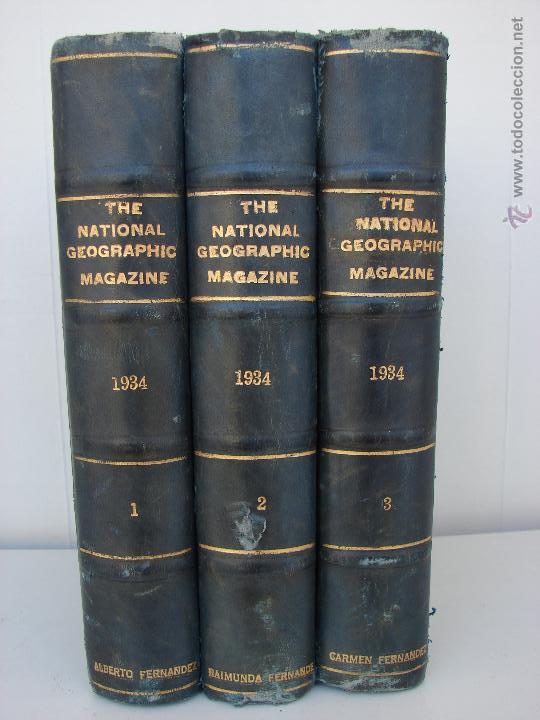 Coleccionismo de Revistas y Peri&oacute;dicos: THE NATIONAL GEOGRAPHIC MAGAZINE. A&Ntilde;O 1934 COMPLETO EN 3 TOMOS. EN INGLES