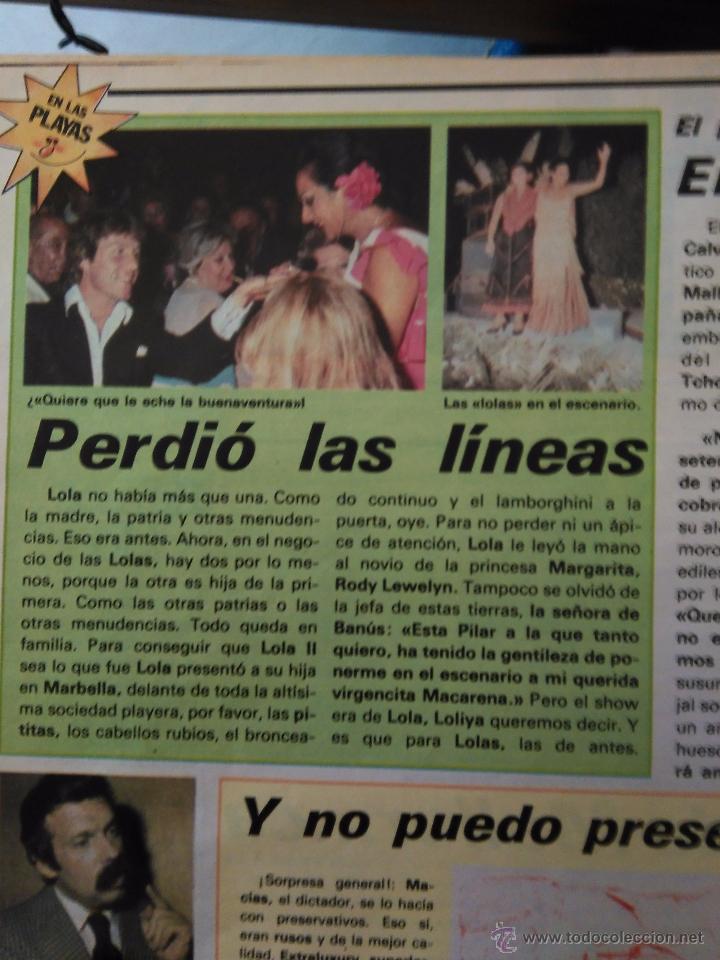 Coleccionismo de revistas y peri&oacute;dicos: RECORTES lola flores