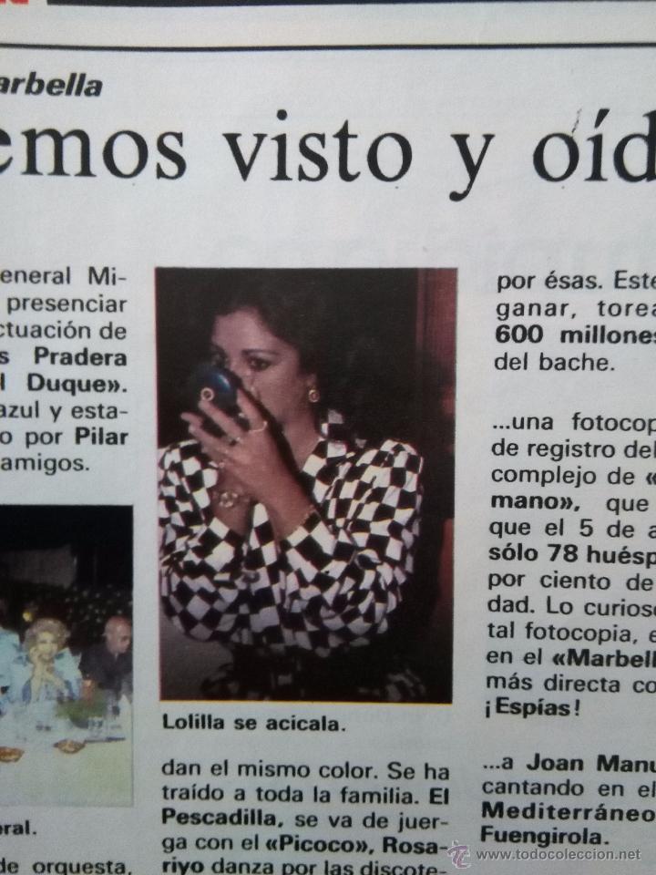 Coleccionismo de revistas y peri&oacute;dicos: RECORTES lola lolita flores