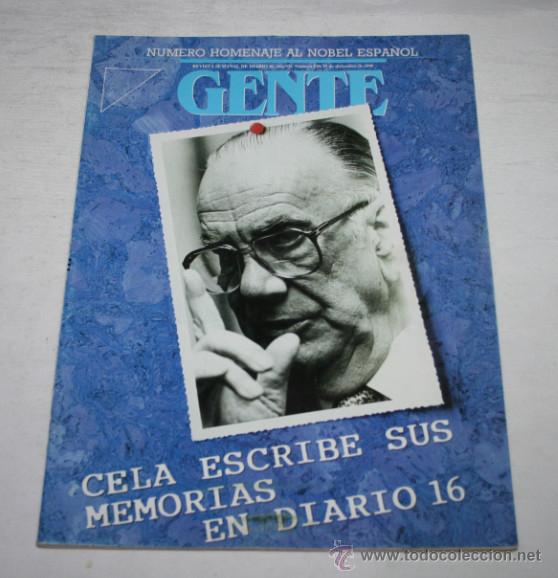 Coleccionismo de revistas y peri&oacute;dicos: REVISTA GENTE N&ordm; 139, DICIEMBRE 1991, NUMERO HOMENAJE AL NOBEL ESPA&Ntilde;OL CAMILO JOSE CELA
