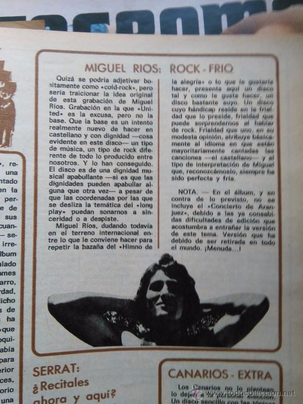 Coleccionismo de Revistas y Peri&oacute;dicos: recorte miguel rios