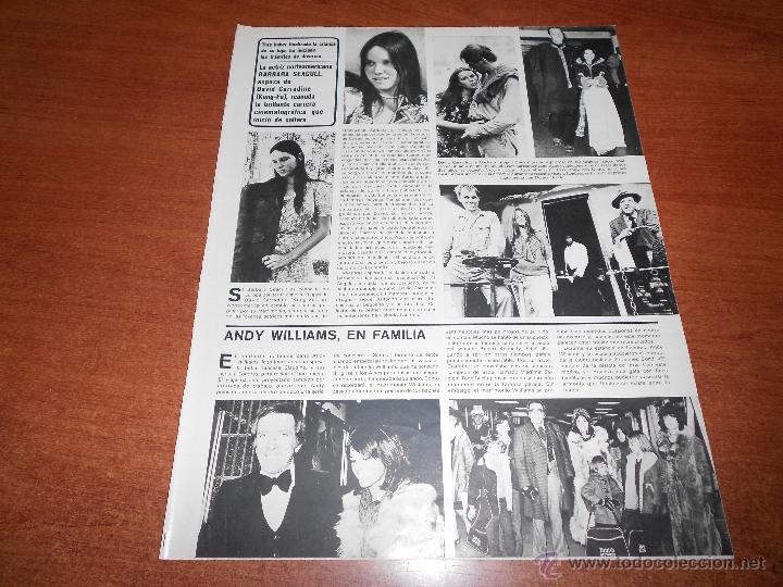Coleccionismo de Revistas y Peri&oacute;dicos: RECORTE DE PRENSA 1975: BARBARA SEAGULL ESPOSA DE DAVID CARRADINE (KUNG-FU)
