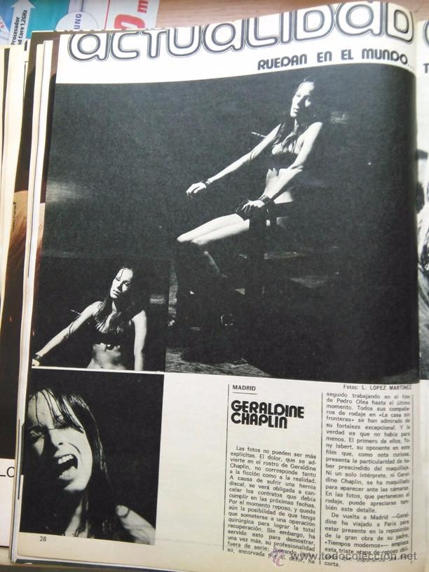 Coleccionismo de revistas y peri&oacute;dicos: RECORTE GERALDINE CHAPLIN