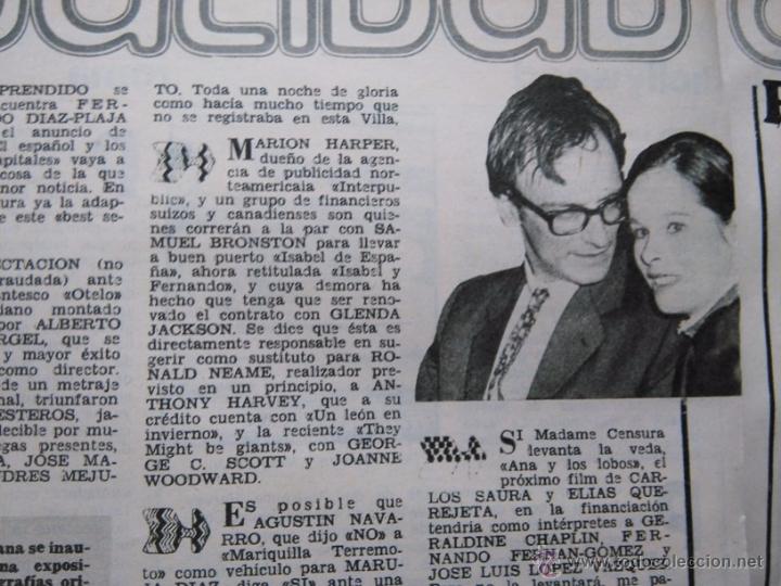Coleccionismo de revistas y peri&oacute;dicos: RECORTE GERALDINE CHAPLIN