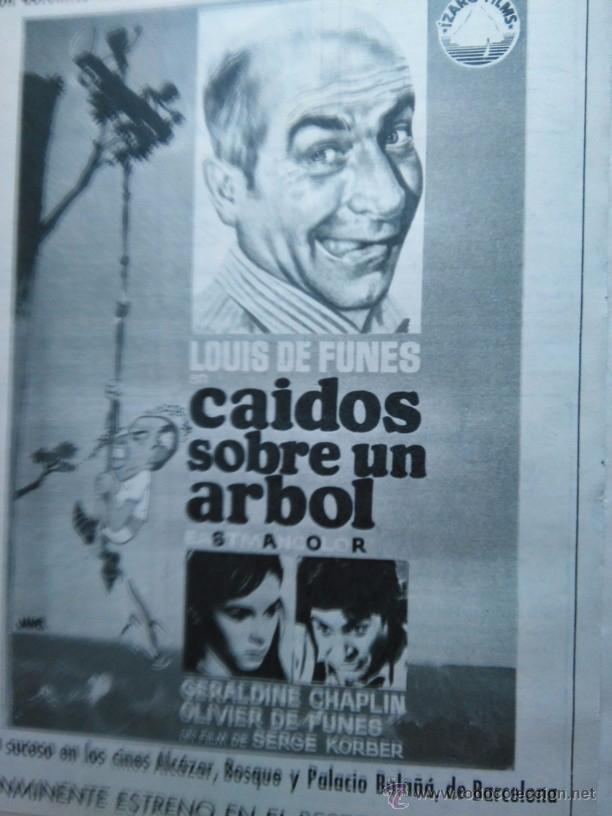 Coleccionismo de revistas y peri&oacute;dicos: RECORTE GERALDINE CHAPLIN louis de funes luis
