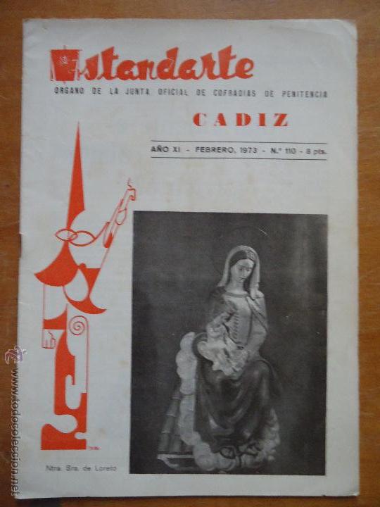 Coleccionismo de Revistas y Peri&oacute;dicos: SEMANA SANTA CADIZ , ANTIGUA REVISTA ESTANDARTE 1973 N 110