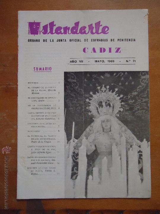 Coleccionismo de Revistas y Peri&oacute;dicos: SEMANA SANTA CADIZ , ANTIGUA REVISTA ESTANDARTE 1969 N 71