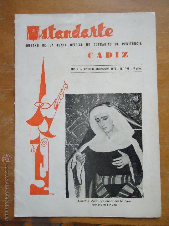 Coleccionismo de Revistas y Peri&oacute;dicos: SEMANA SANTA CADIZ , ANTIGUA REVISTA ESTANDARTE 1972 N 107