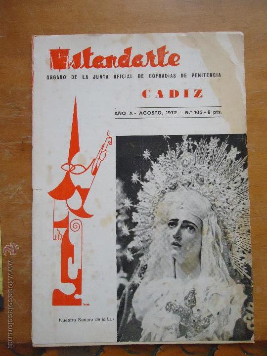 Coleccionismo de Revistas y Peri&oacute;dicos: SEMANA SANTA CADIZ , ANTIGUA REVISTA ESTANDARTE 1972 N 105