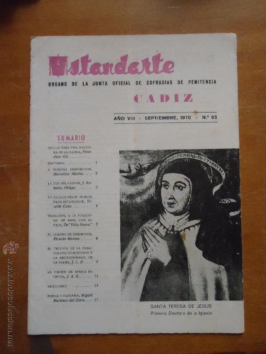 Coleccionismo de Revistas y Peri&oacute;dicos: SEMANA SANTA CADIZ , ANTIGUA REVISTA ESTANDARTE 1970 N 85