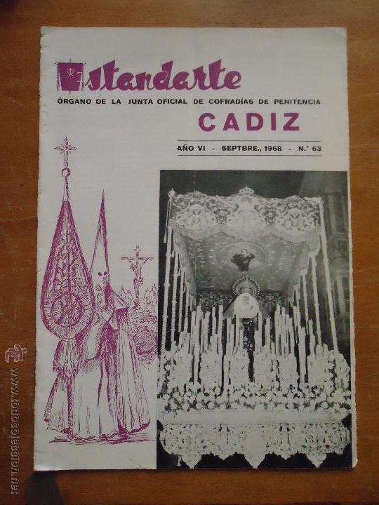 Coleccionismo de Revistas y Peri&oacute;dicos: SEMANA SANTA CADIZ , ANTIGUA REVISTA ESTANDARTE 1968 N 63