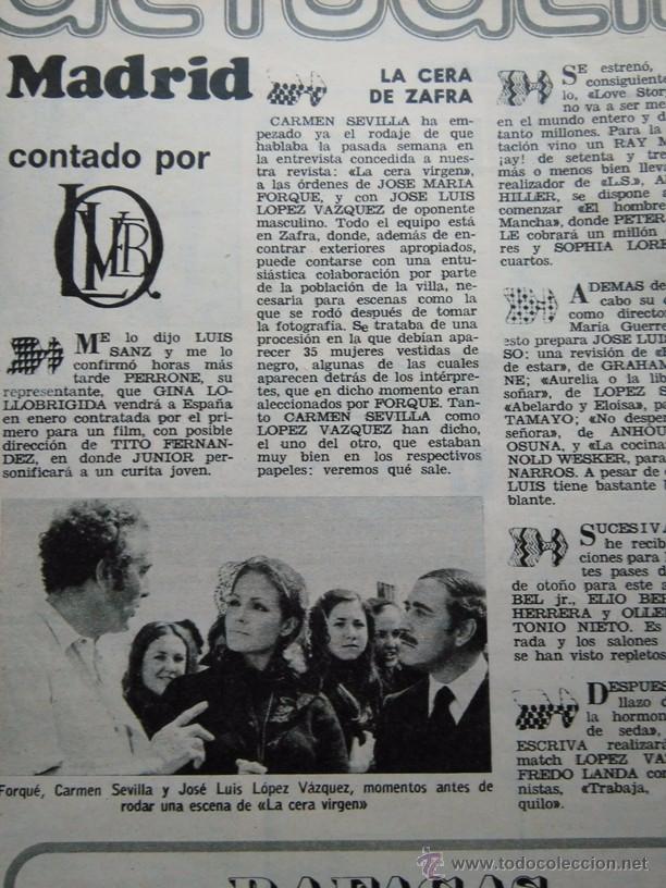 Coleccionismo de Revistas y Peri&oacute;dicos: recorte carmen sevilla JOSE LUIS LOPEZ VAZQUEZ