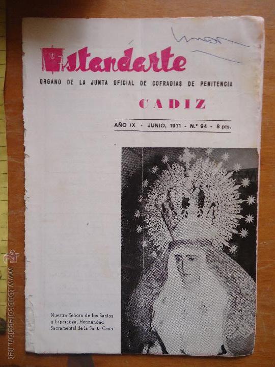 Coleccionismo de Revistas y Peri&oacute;dicos: SEMANA SANTA CADIZ , ANTIGUA REVISTA ESTANDARTE 1971 N 94