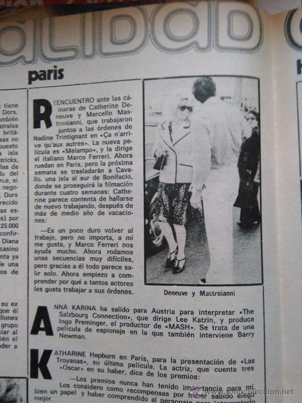 Collectionnisme de Revues et Journaux: RECORTE catherine deneuve marcello marcelo mastroianni