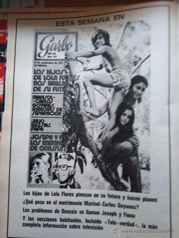 Coleccionismo de Revistas y Peri&oacute;dicos: RECORTE LOS FLORES LOLITA ROSARIO ANTONIO LOLA