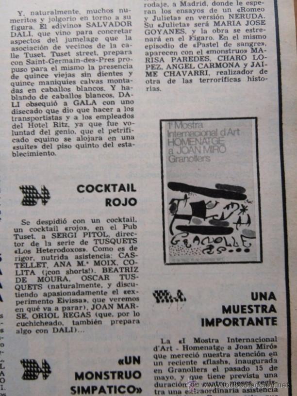 Coleccionismo de Revistas y Peri&oacute;dicos: RECORTE joan miro granollers