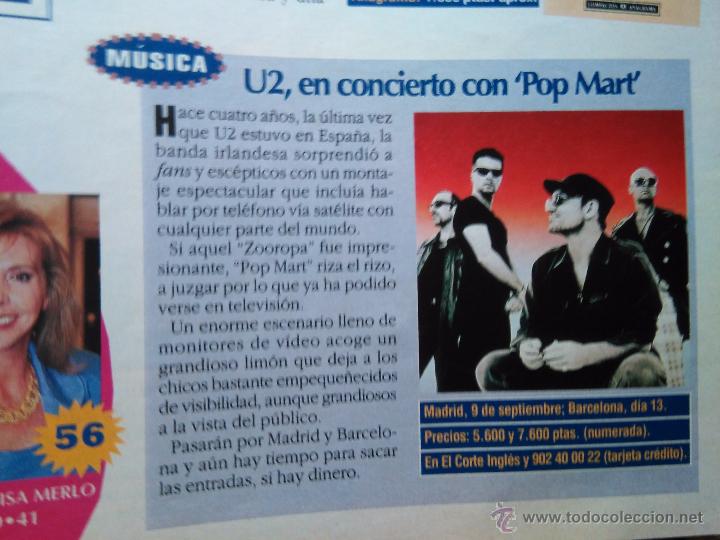 Coleccionismo de Revistas y Peri&oacute;dicos: RECORTE U2 BONO