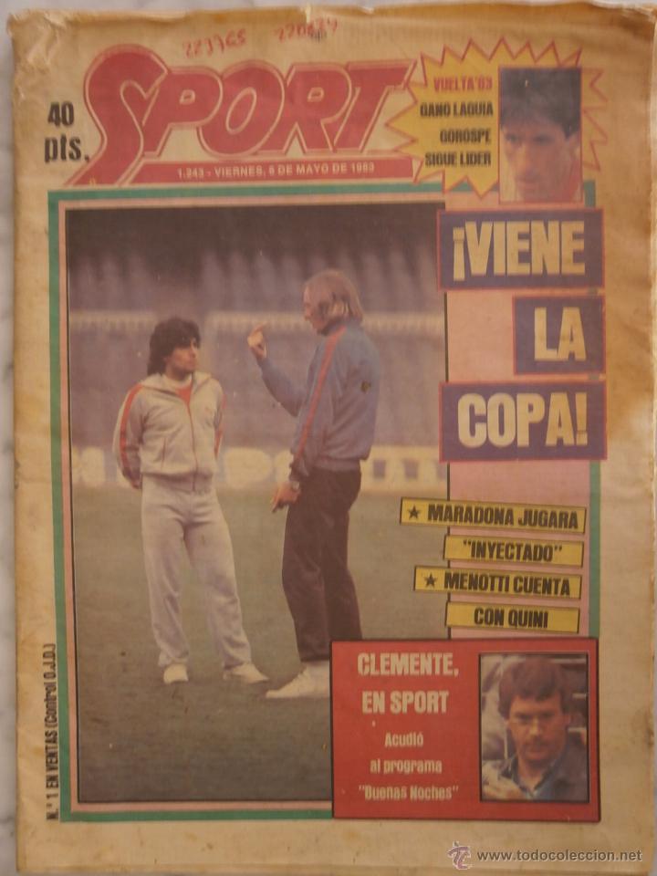 Sammeln von Zeitschriften und Zeitungen: periodico  sport n&ordm; 1243 - 6 mayo - 1983