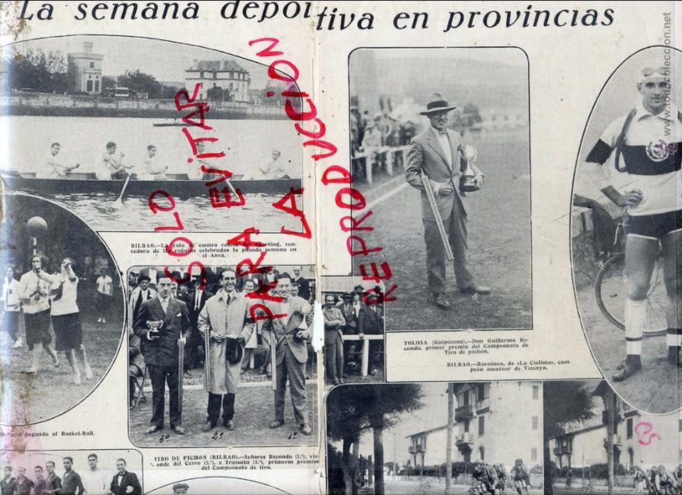 Coleccionismo de revistas y peri&oacute;dicos: BILBAO 1927 DEPORTES -TOLOSA CICLISMO FRANCIA VUELTA 2 HOJAS REVISTA