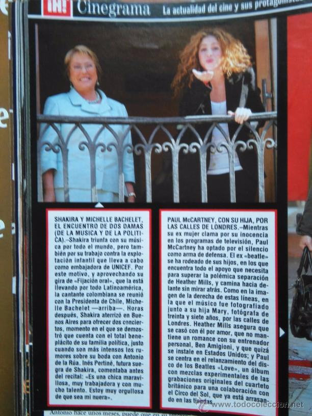 Coleccionismo de Revistas y Peri&oacute;dicos: RECORTE SHAKIRA