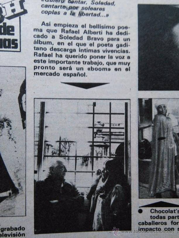 Coleccionismo de Revistas y Peri&oacute;dicos: RECORTE SOLEDAD BRAVO RAFAEL ALBERTI