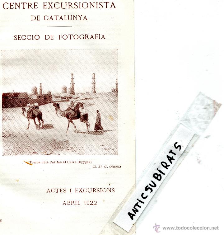 Coleccionismo de Revistas y Peri&oacute;dicos: REVISTA ANY 1922 FOTO DEL CAIRE EGIPTE PER G. OLIVELLA CAMERES ESTEREOSCOPIQUES