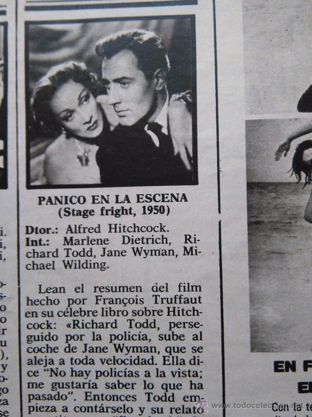 Coleccionismo de Revistas y Peri&oacute;dicos: recorte MARLENE DIETRICH RICHARD TODD JANE WYMAN ALFRED HITCHCOCK