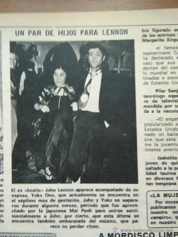 Coleccionismo de Revistas y Peri&oacute;dicos: RECORTE the beatles los JOHN LENNON
