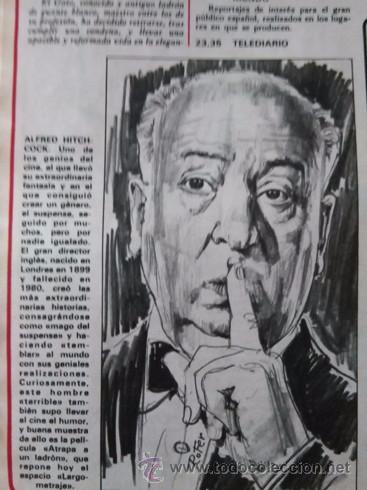 Coleccionismo de revistas y peri&oacute;dicos: RECORTE ALFRED HITCHCOCK