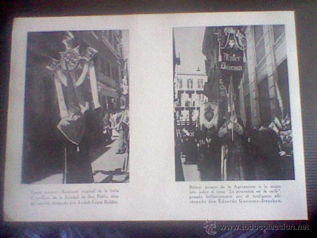 Coleccionismo de Revistas y Peri&oacute;dicos: HOJA REVISTA A&Ntilde;O 1952 IMAGENES SEMANA SANTA MALAGA cruz guia soledad San Pablo Procesion *EST 1/3