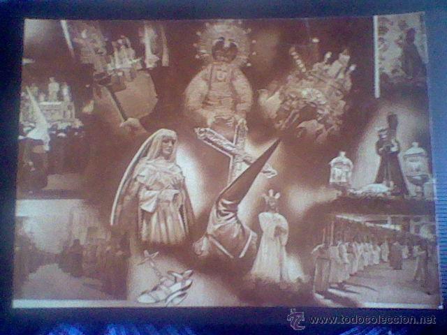 Coleccionismo de Revistas y Peri&oacute;dicos: HOJA cartoncillo REVISTA A&Ntilde;O 1952 IMAGENES SEMANA SANTA MALAGA dorso publicidad  *EST 1/3