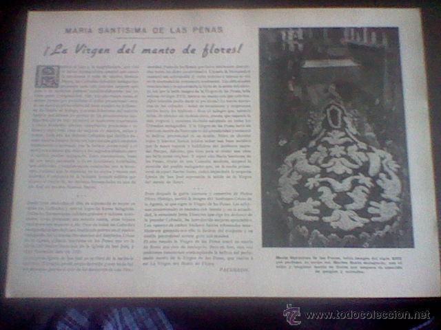 Coleccionismo de Revistas y Peri&oacute;dicos: HOJA REVISTA A&Ntilde;O 1952 SEMANA SANTA CON IMAGENES MARIA STSMA PENAS MANTO FLORES HUMILLACION  *EST 1/3