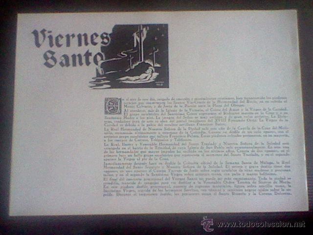 Coleccionismo de Revistas y Peri&oacute;dicos: HOJA REVISTA A&Ntilde;O 1952 SEMANA SANTA CON imagenes SANTO TRASLADO Y SOLEDAD VIERNES SANTO  *EST 1/3