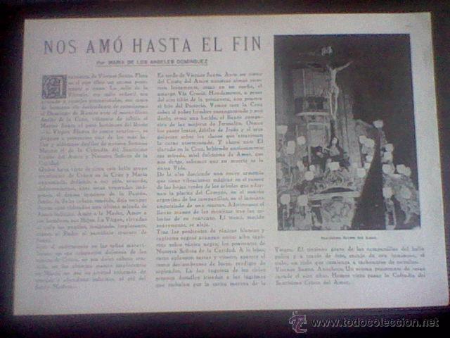 Coleccionismo de Revistas y Peri&oacute;dicos: HOJA REVISTA A&Ntilde;O 1952 SEMANA SANTA CON imagenes CRISTO AMOR HERMANDAD PIEDAD  *EST 1/3