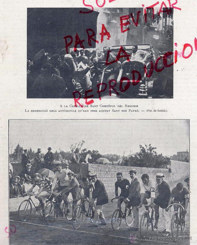 Coleccionismo de revistas y peri&oacute;dicos: CICLISMO 1907 VELODROMO DE LAS ARENAS BARCELONA