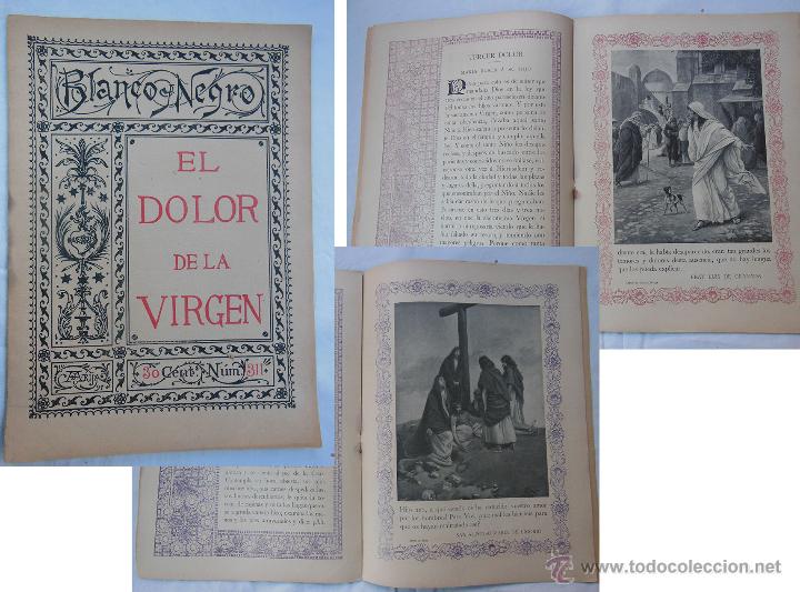 Coleccionismo de Revistas y Peri&oacute;dicos: BLANCO Y NEGRO. Revista Ilustrada, A&ntilde;o VII, 17 Abril 1897, N&uacute;m 311. EL DOLOR DE LA VIRGEN