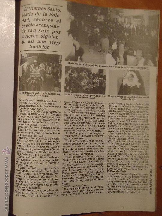 Sammeln von Zeitschriften und Zeitungen: ANTIGUO ARTICULO SEMANA SANTA DE MALAGA - NERJA CRISTO VIRGEN