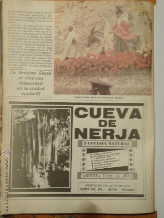 Coleccionismo de Revistas y Peri&oacute;dicos: ANTIGUO ARTICULO SEMANA SANTA DE MALAGA - MARBELLA CRISTO ENTRADA JERUSALEN PUBLICIDAD NERJA