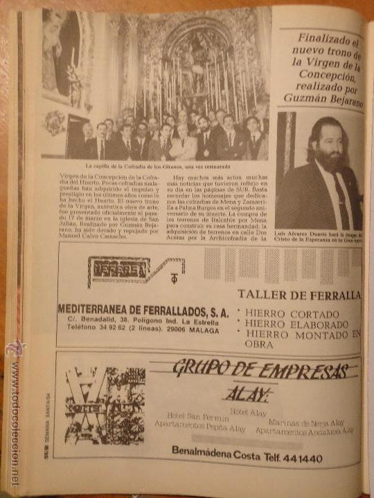 Coleccionismo de Revistas y Peri&oacute;dicos: ANTIGUO ARTICULO SEMANA SANTA DE MALAGA CAPITAL -CRISTO DE LOS GITANOS VIRGEN DE LA O ALVAREZ DUARTE