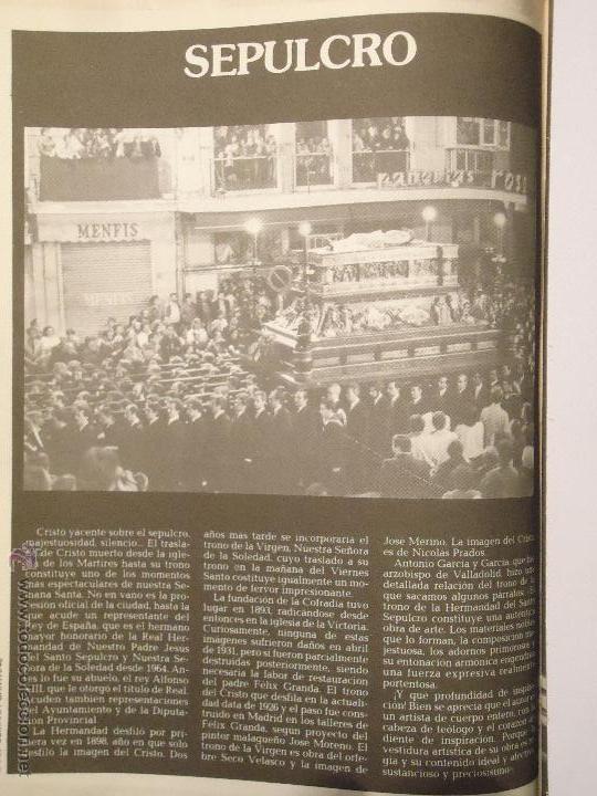 Coleccionismo de Revistas y Peri&oacute;dicos: ANTIGUO ARTICULO SEMANA SANTA DE MALAGA CAPITAL - CRISTO DEL SEPULCRO