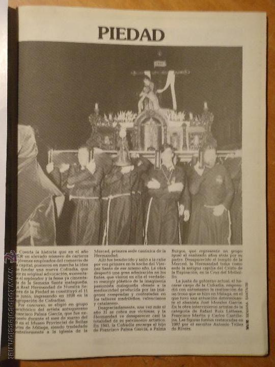 Coleccionismo de Revistas y Peri&oacute;dicos: ANTIGUO ARTICULO SEMANA SANTA DE MALAGA CAPITAL - VIRGEN DE LA PIEDAD