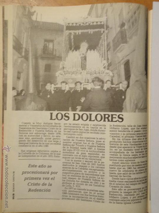 Coleccionismo de Revistas y Peri&oacute;dicos: ANTIGUO ARTICULO SEMANA SANTA DE MALAGA CAPITAL - VIRGEN DE LOS DOLORES DE SAN JUAN