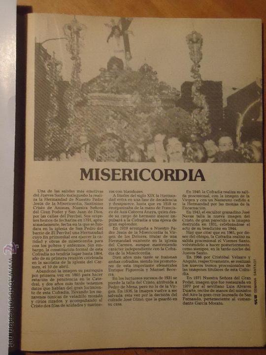 Coleccionismo de Revistas y Peri&oacute;dicos: ANTIGUO ARTICULO SEMANA SANTA DE MALAGA CAPITAL - CRISTO DE LA MISERICORDIA