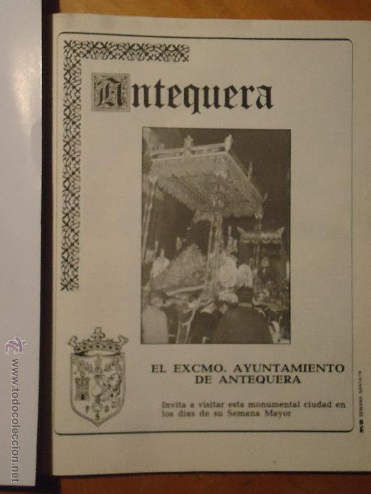 Coleccionismo de Revistas y Peri&oacute;dicos: ANTIGUO ARTICULO SEMANA SANTA DE MALAGA  - ANTEQUERA - VIRGEN