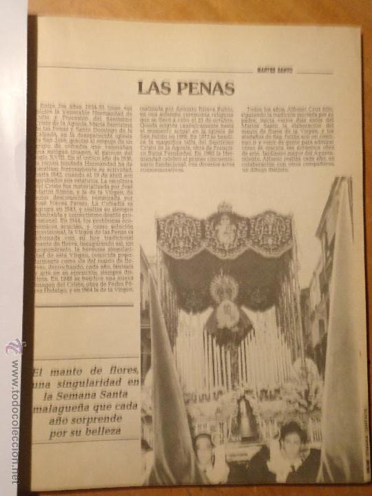 Coleccionismo de Revistas y Peri&oacute;dicos: ANTIGUO ARTICULO SEMANA SANTA DE MALAGA CAPITAL VIRGEN DE LAS PENAS