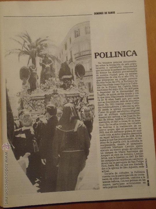 Coleccionismo de Revistas y Peri&oacute;dicos: ANTIGUO ARTICULO SEMANA SANTA DE MALAGA CAPITAL - CRISTO DE LA POLLINICA